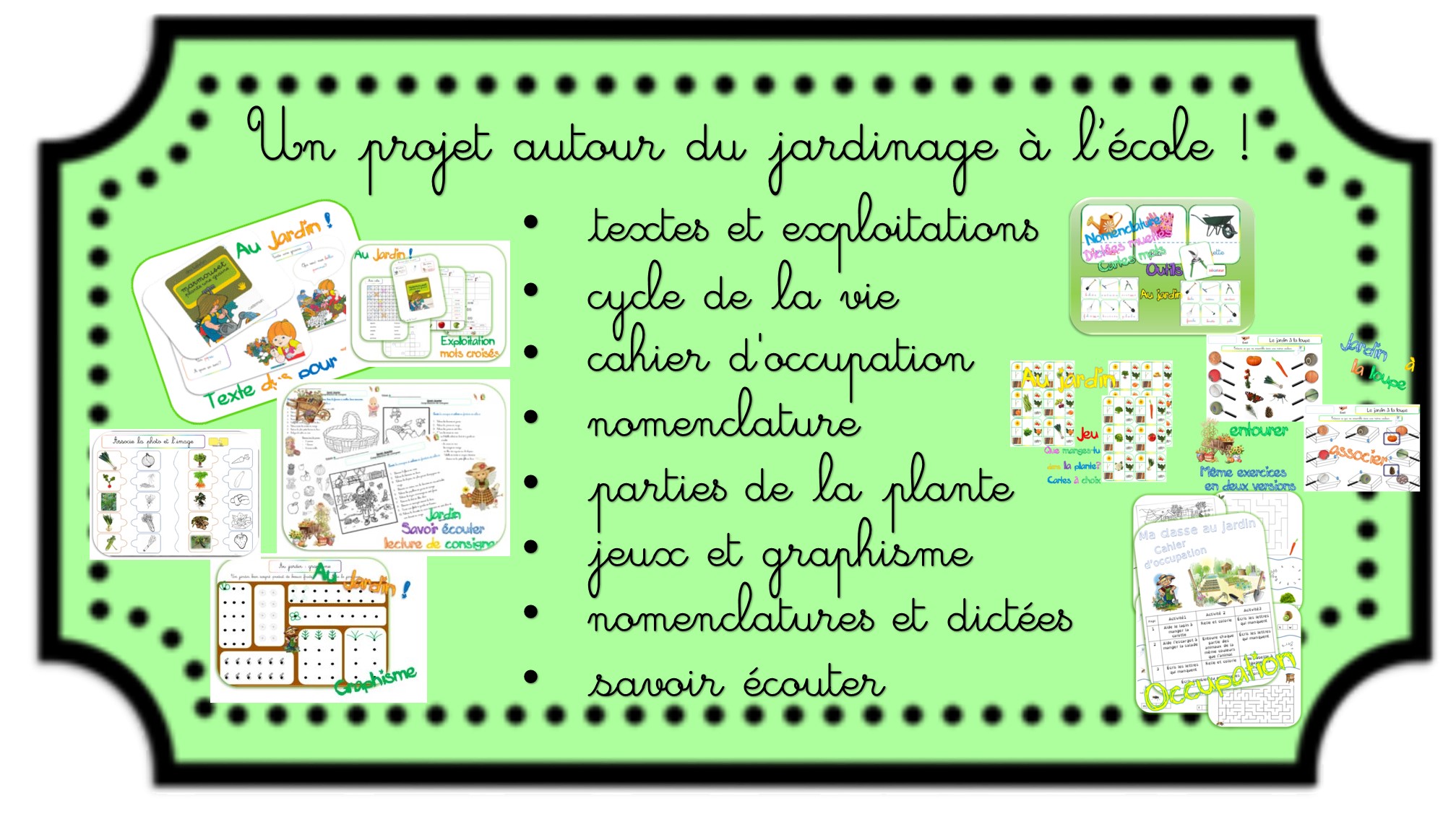 La classe sort dans le jardin potager exploitation - Dys é moi